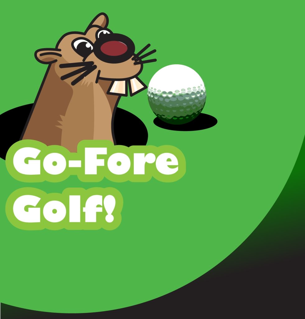 go-fore golf! gopher