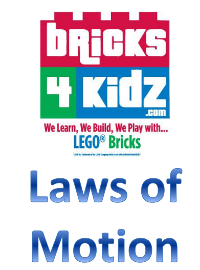 logo for laws of motion by bricks 4 kids