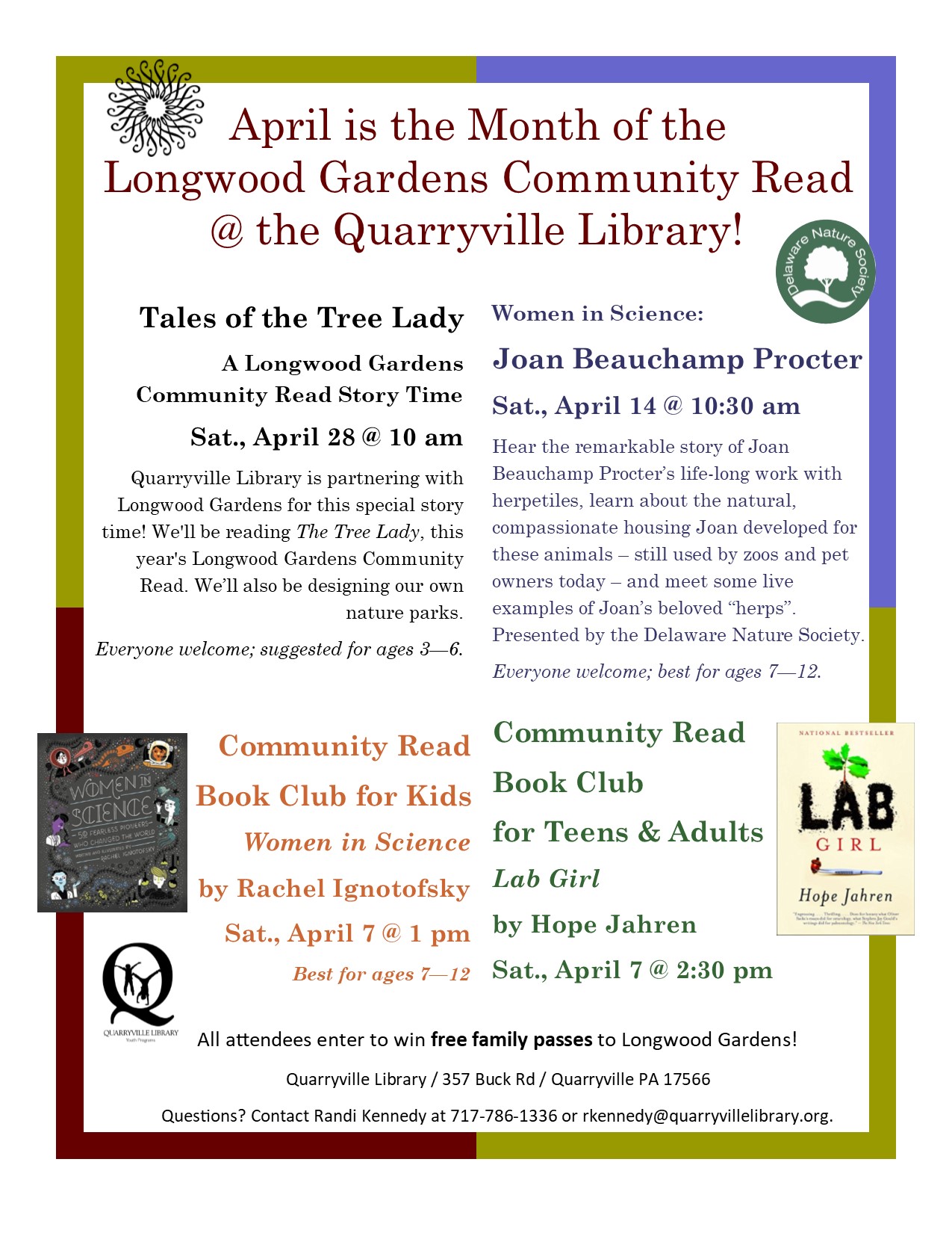 April Is The Month Of The Longwood Gardens Community Read At The