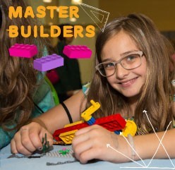 Master builders-image of girl building with Lego bricks