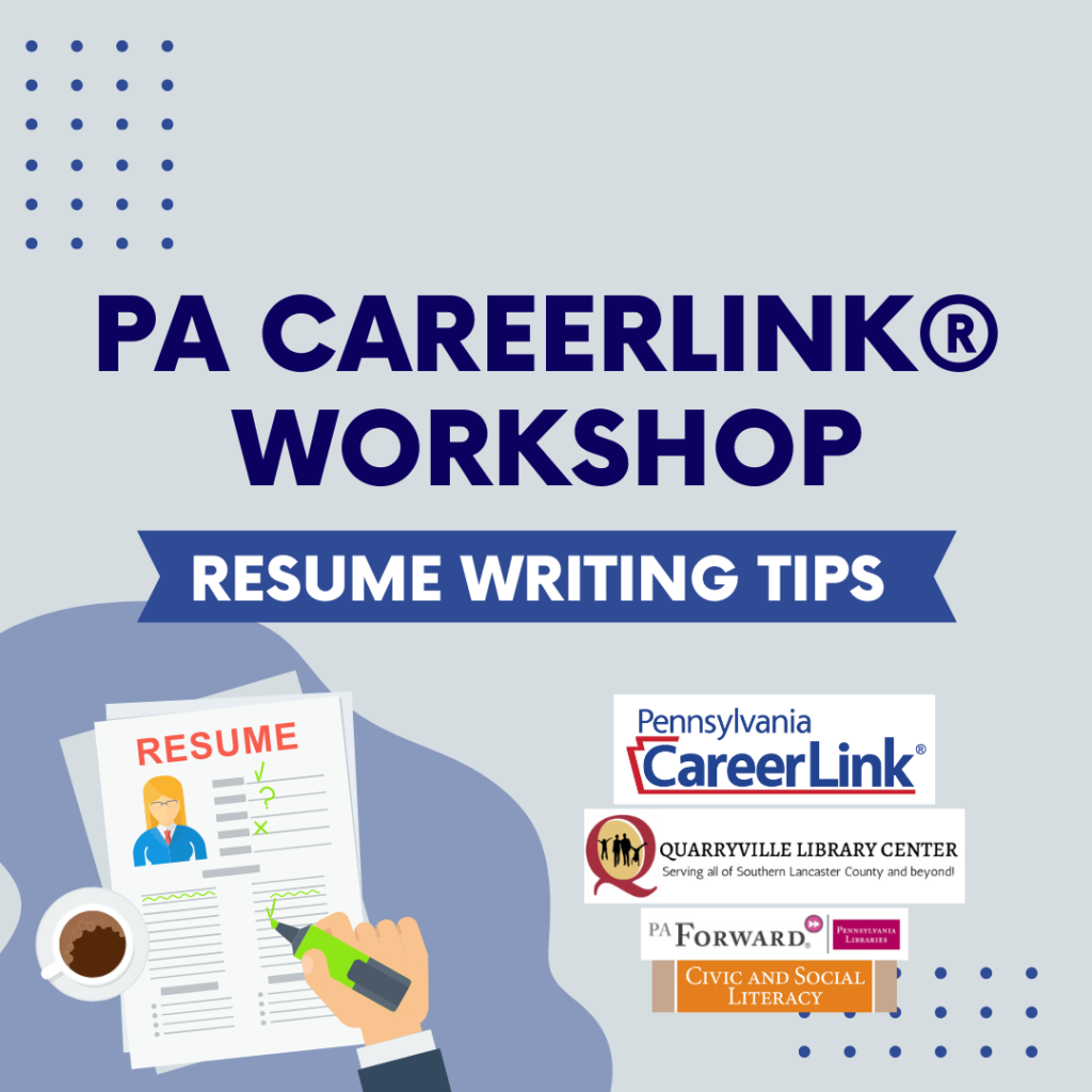 PA CareerLink Workshop Resume Writing Tips